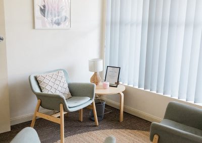 Counselling room with armchairs